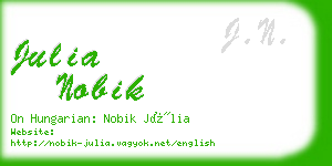 julia nobik business card